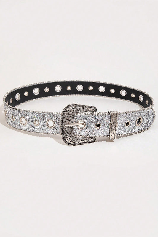 Grommet PU Leather Belt