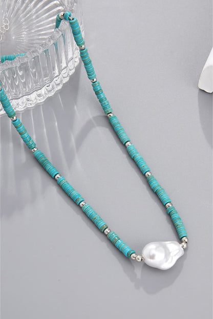 Turquoise & Pearl Necklace