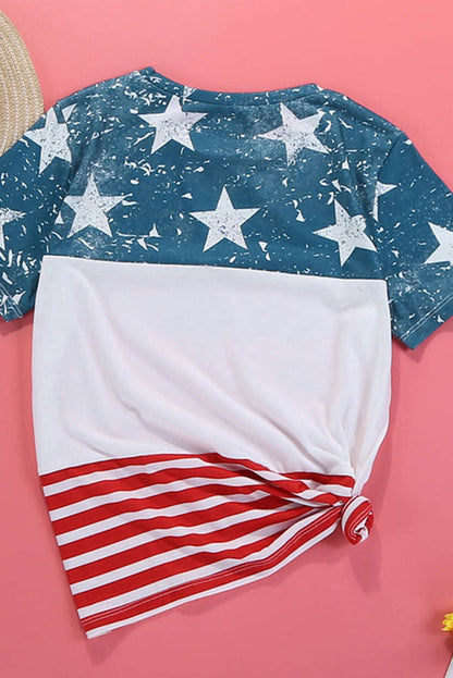 Stars and Stripes Color Block T-Shirt